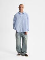 Blair | Unisex Oversized Shirt | Striped Long Sleeve Casual Style-Eltrendio