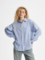 Blair | Unisex Oversized Shirt | Striped Long Sleeve Casual Style-Eltrendio