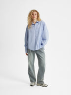 Blair | Unisex Oversized Shirt | Striped Long Sleeve Casual Style-Eltrendio