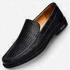 Bromley | Men’s Perforated Slip On Loafers | Moc Toe Low Heel Casual Footwear-Men Shoes-Eltrendio