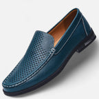 Bromley | Men’s Perforated Slip On Loafers | Moc Toe Low Heel Casual Footwear-Men Shoes-Eltrendio