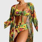 Tankini Sets | Three Piece Bikini Cover Up-Women Swimsuit-Eltrendio