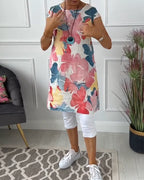 Women Dress | Floral Casual Midi Dress-Women Dress-Eltrendio