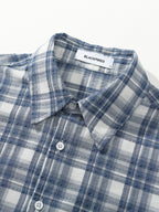 Callum | Unisex Oversized Shirt | Plaid Raw Hem Y2K Style-Eltrendio