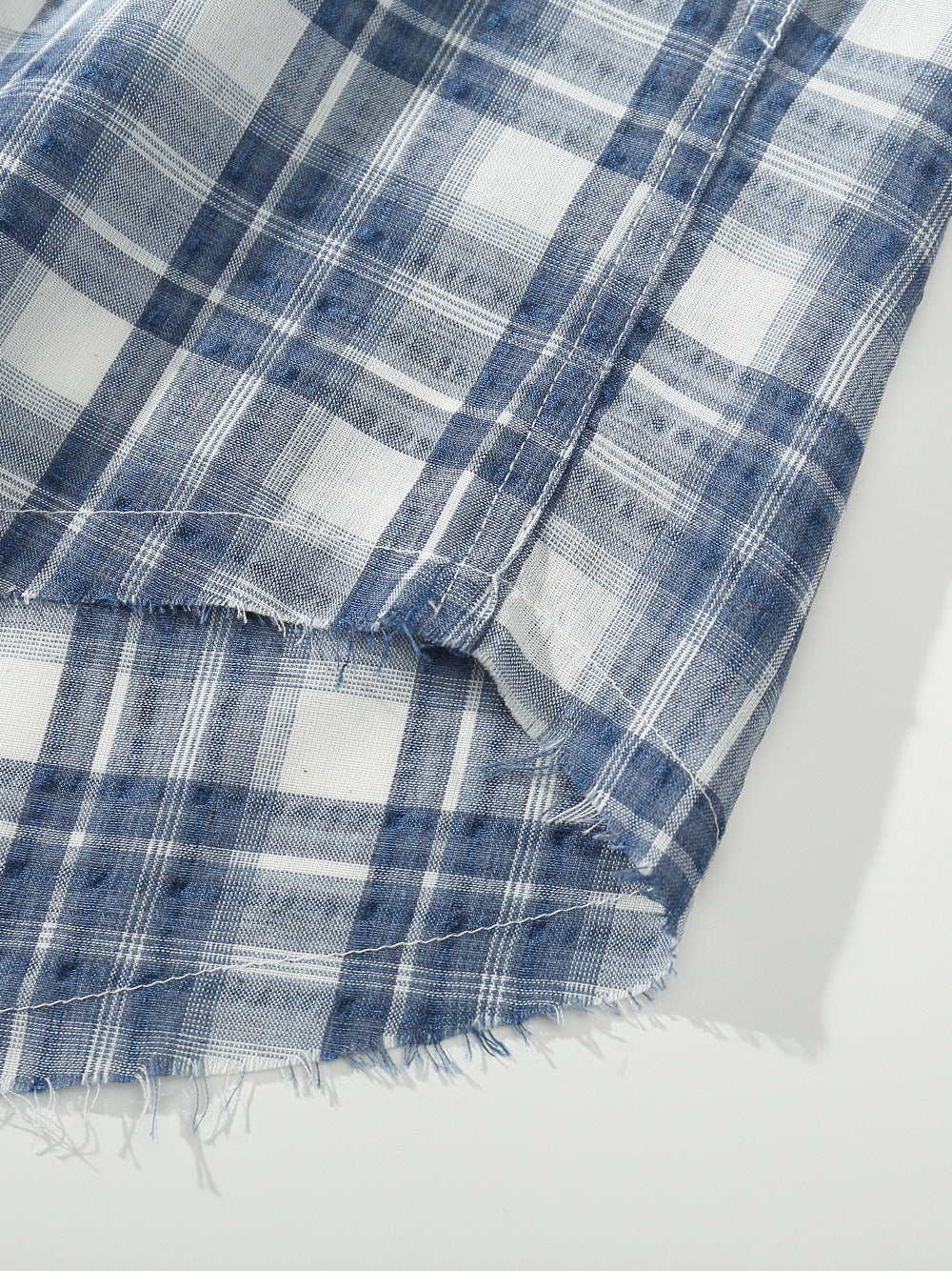Callum | Unisex Oversized Shirt | Plaid Raw Hem Y2K Style-Eltrendio