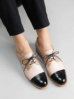 Callum | Women’s Oxford Shoes | Lace Up Cap Toe-Women Shoes-Eltrendio