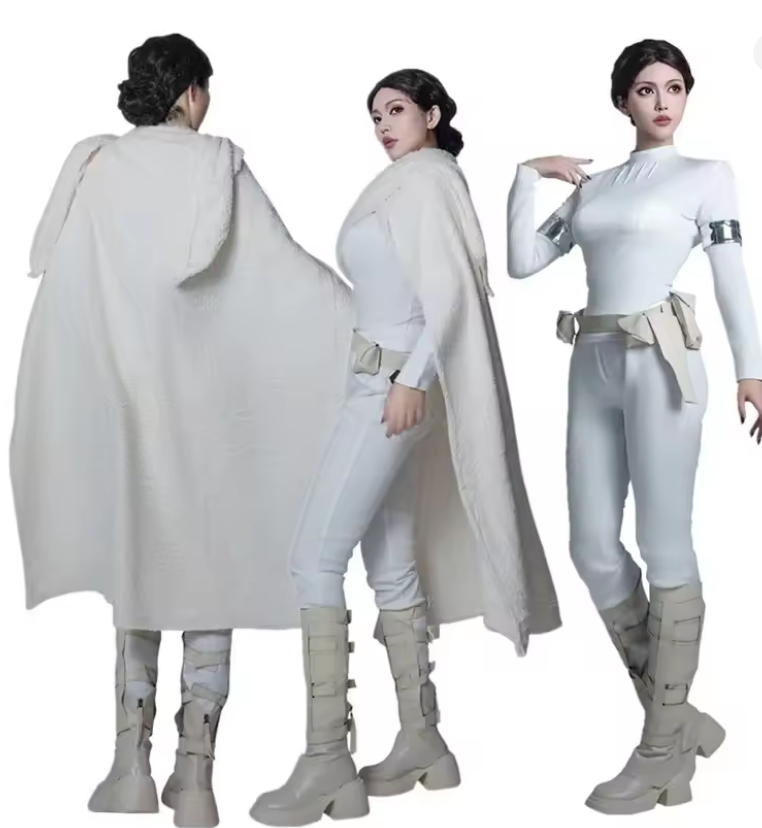 Celeste | Women's Costume Jumpsuit Set | Cape Detail Convention Outfit-Women Costume Set-Eltrendio