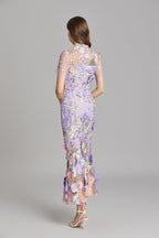 Celeste | Women’s Maxi Dress | Floral Appliqué Wedding Guest-Women Dress-Eltrendio