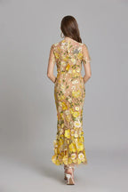 Celeste | Women’s Maxi Dress | Floral Appliqué Wedding Guest-Women Dress-Eltrendio