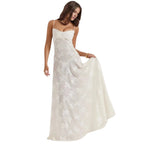 Charlotte | Women’s Floral Maxi Dress | Spaghetti Straps Panel Detail Wedding Guest Dress-Women Dress-Eltrendio