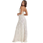 Charlotte | Women’s Floral Maxi Dress | Spaghetti Straps Panel Detail Wedding Guest Dress-Women Dress-Eltrendio