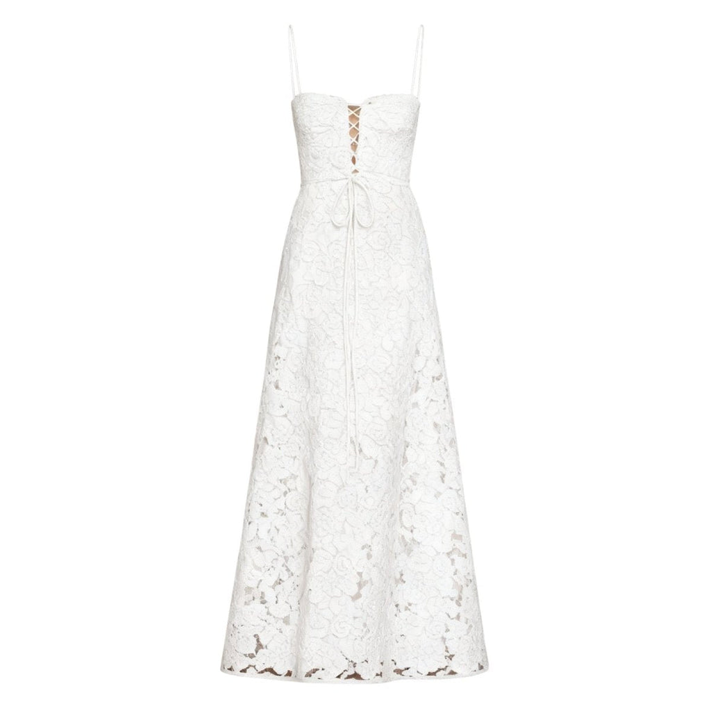 Charlotte | Women’s Floral Maxi Dress | Spaghetti Straps Panel Detail Wedding Guest Dress-Women Dress-Eltrendio