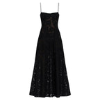 Charlotte | Women’s Floral Maxi Dress | Spaghetti Straps Panel Detail Wedding Guest Dress-Women Dress-Eltrendio