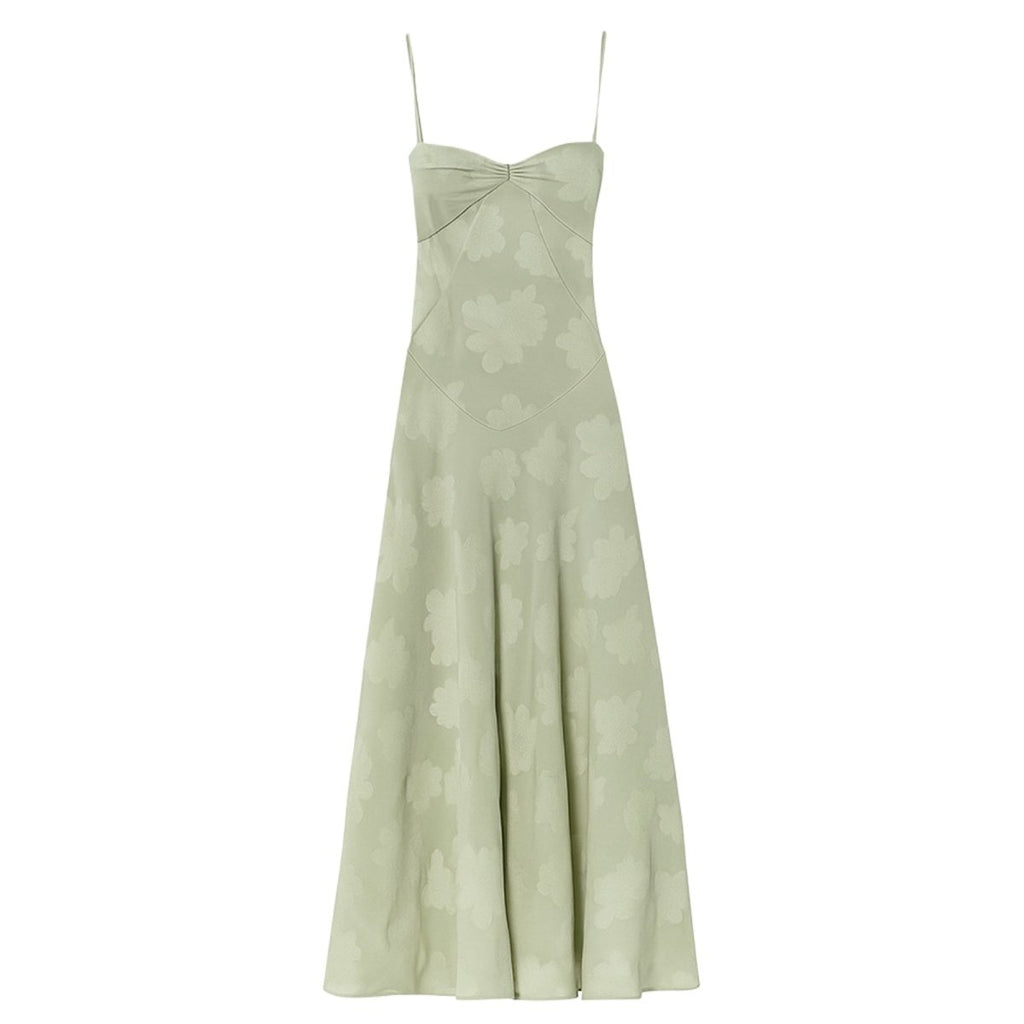 Charlotte | Women’s Floral Maxi Dress | Spaghetti Straps Panel Detail Wedding Guest Dress-Women Dress-Eltrendio