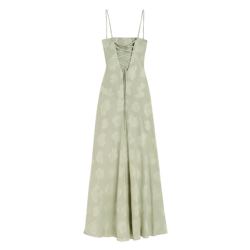 Charlotte | Women’s Floral Maxi Dress | Spaghetti Straps Panel Detail Wedding Guest Dress-Women Dress-Eltrendio