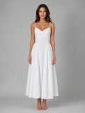 Clara | Women’s Midi Dress | Sweetheart Neck Strappy Wedding Guest-Women Dress-Eltrendio