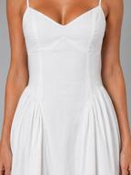 Clara | Women’s Midi Dress | Sweetheart Neck Strappy Wedding Guest-Women Dress-Eltrendio