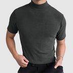Northgate | Men’s Mock Neck T Shirt | Short Sleeve Solid Colour Smart Casual Wear-Men T-Shirt-Eltrendio