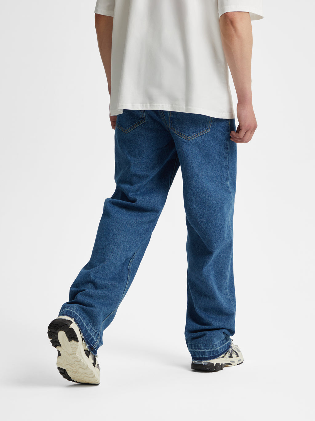 Eden | Men's Baggy Jeans | Wide Leg Raw Hem Y2K Style-Eltrendio