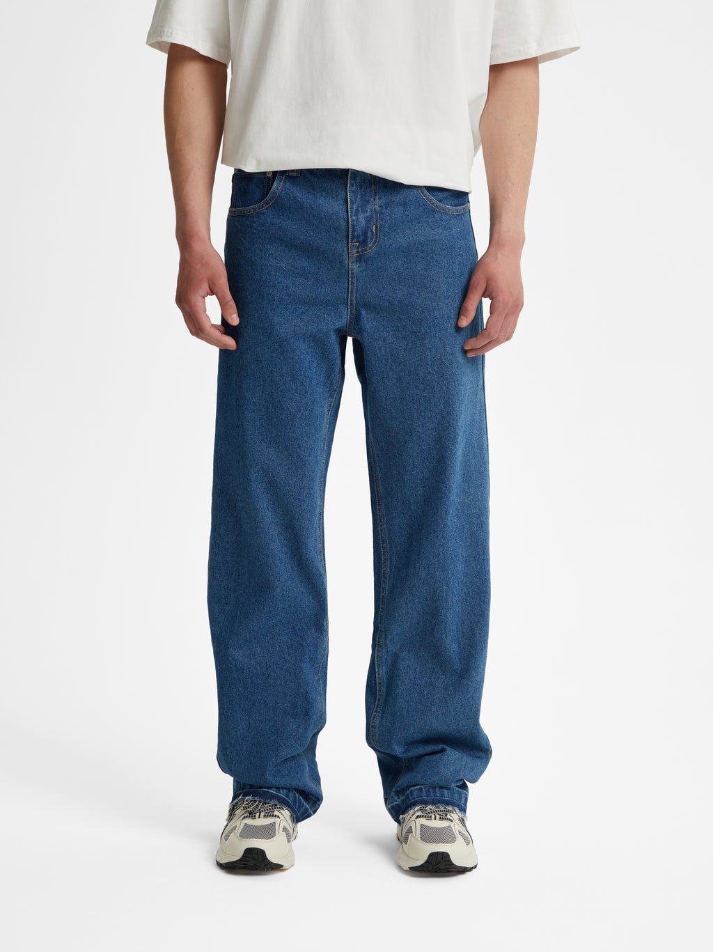 Eden | Men's Baggy Jeans | Wide Leg Raw Hem Y2K Style-Eltrendio