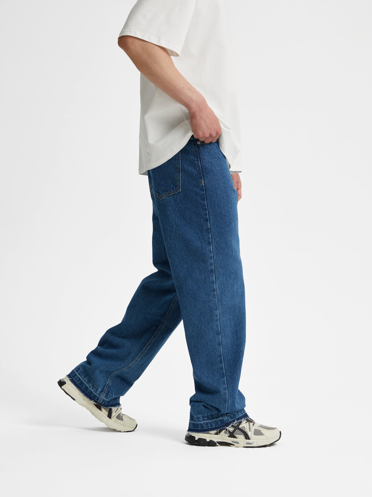 Eden | Men's Baggy Jeans | Wide Leg Raw Hem Y2K Style-Eltrendio