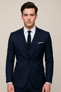 Edward | Men's Plain Three Piece Suit Set | Formal Wedding Suit-Men Outfit Set-Eltrendio