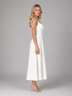 Eleanor | Women’s Midi Dress | Square Neck Wedding Guest-Women Dress-Eltrendio