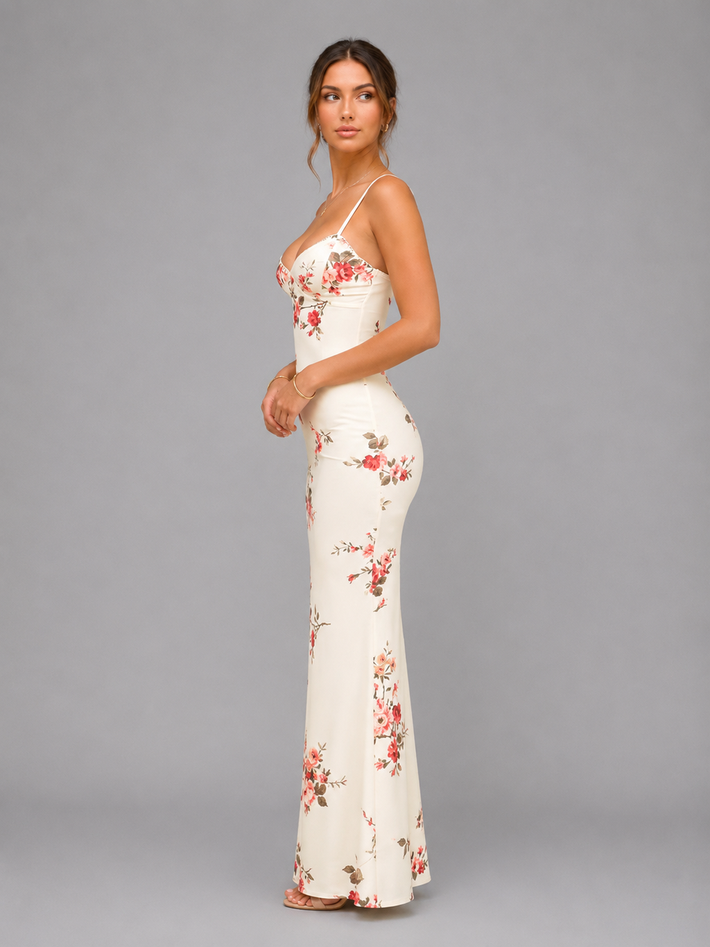 Elena | Women’s Maxi Dress | Strappy Floral Wedding Guest-Women Dress-Eltrendio