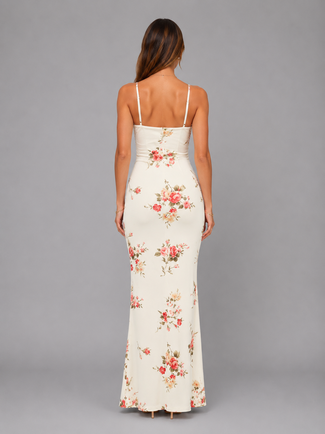 Elena | Women’s Maxi Dress | Strappy Floral Wedding Guest-Women Dress-Eltrendio