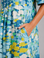 Elodie | Women’s Midi Dress | Abstract Print Pocket-Women Dress-Eltrendio
