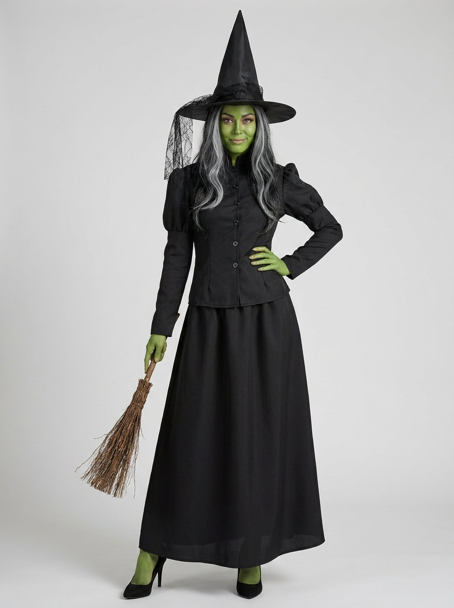 Agnes | Women's Witch Costume | With Hat-Eltrendio