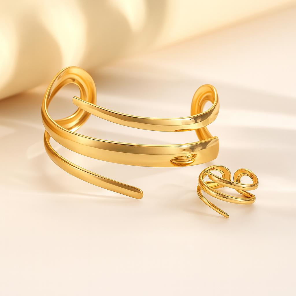 Amara | Women's Wrap Bangle | Open Cuff · Eltrendio