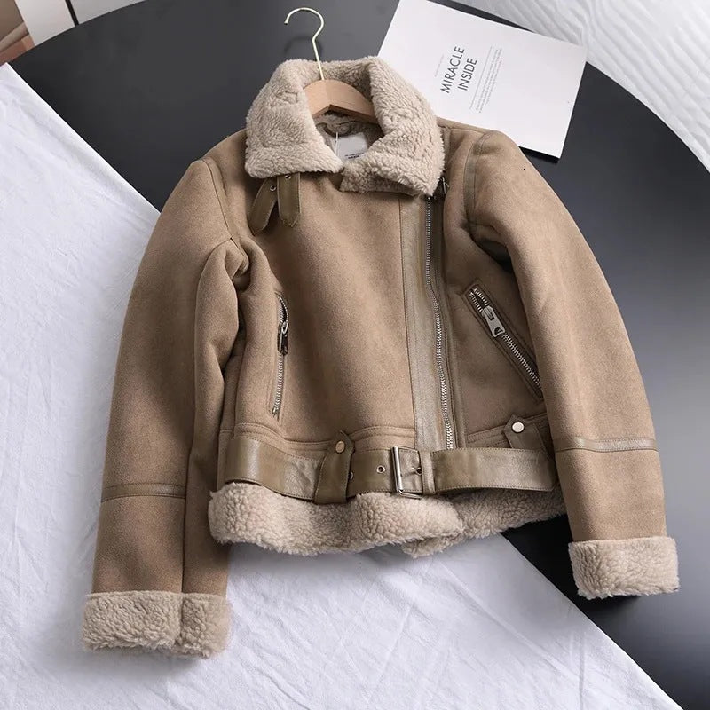 Amelia | Women's Biker Jacket | Shearling-Lined · Eltrendio