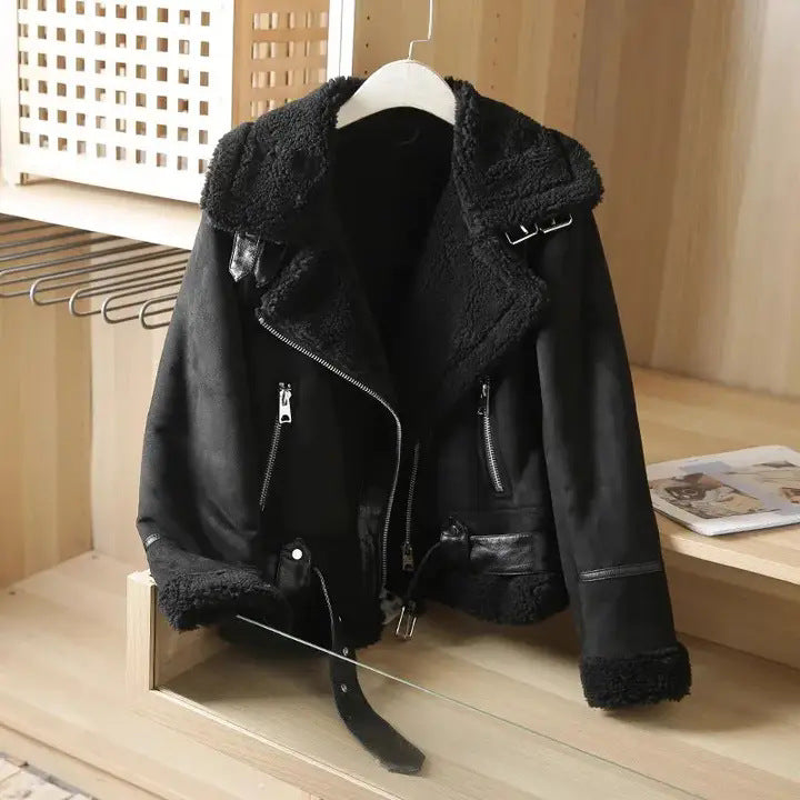 Amelia | Women's Biker Jacket | Shearling-Lined · Eltrendio