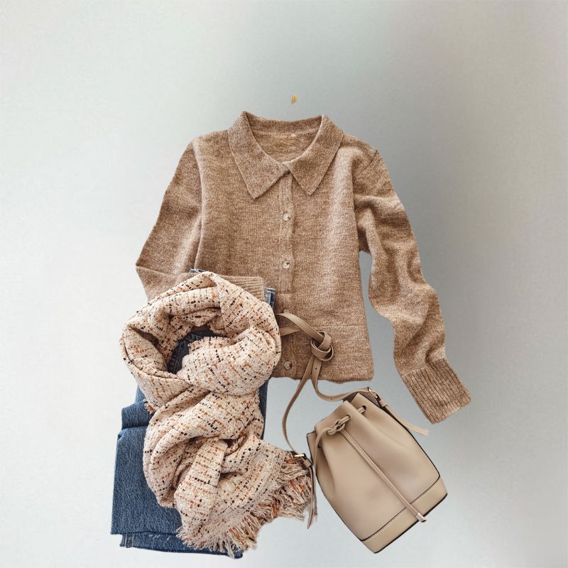 Amelia | Women's Collared Cardigan | Button-Front · Eltrendio
