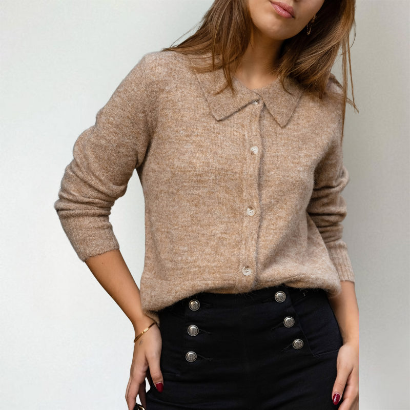 Amelia | Women's Collared Cardigan | Button-Front · Eltrendio