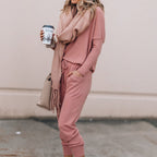 Amelia | Women's Crew Neck Loungewear Set | Drawstring Waist · Eltrendio