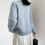 Amelia | Women's Crewneck Cardigan | Button-Front · Eltrendio