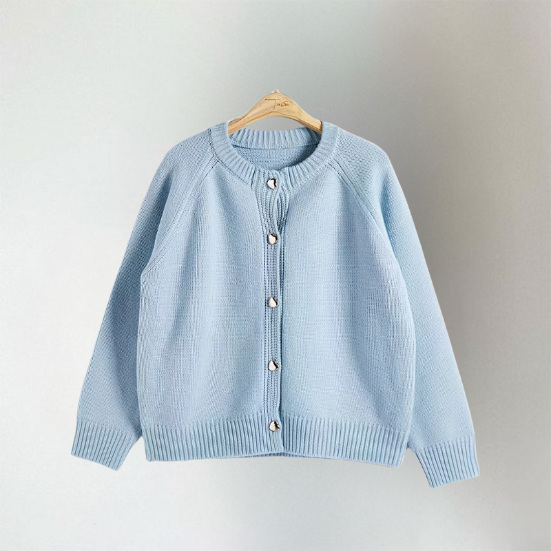 Amelia | Women's Crewneck Cardigan | Button-Front · Eltrendio