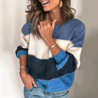 Amelia | Women's Crewneck Jumper | Colour Block · Eltrendio