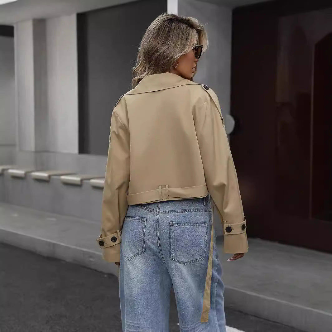 Amelia | Women's Cropped Jacket | Double-Breasted · Eltrendio