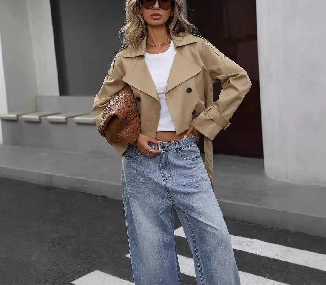 Amelia | Women's Cropped Jacket | Double-Breasted · Eltrendio