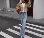 Amelia | Women's Cropped Jacket | Double-Breasted · Eltrendio