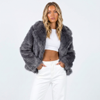 Amelia | Women's Cropped Jacket | Faux-Fur · Eltrendio