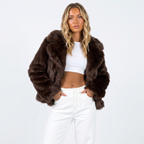 Amelia | Women's Cropped Jacket | Faux-Fur · Eltrendio