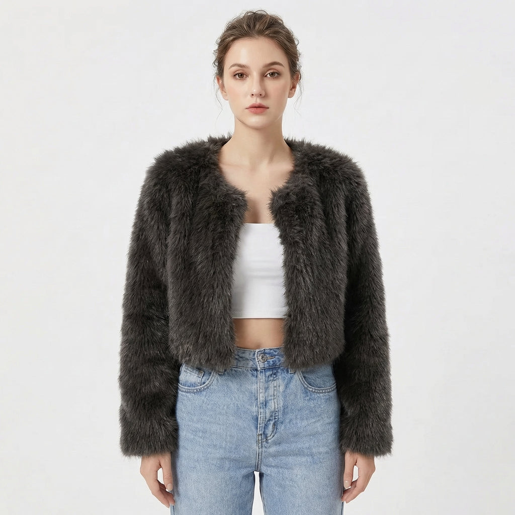 Amelia | Women's Cropped Jacket | Open Front · Eltrendio