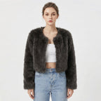 Amelia | Women's Cropped Jacket | Open Front · Eltrendio