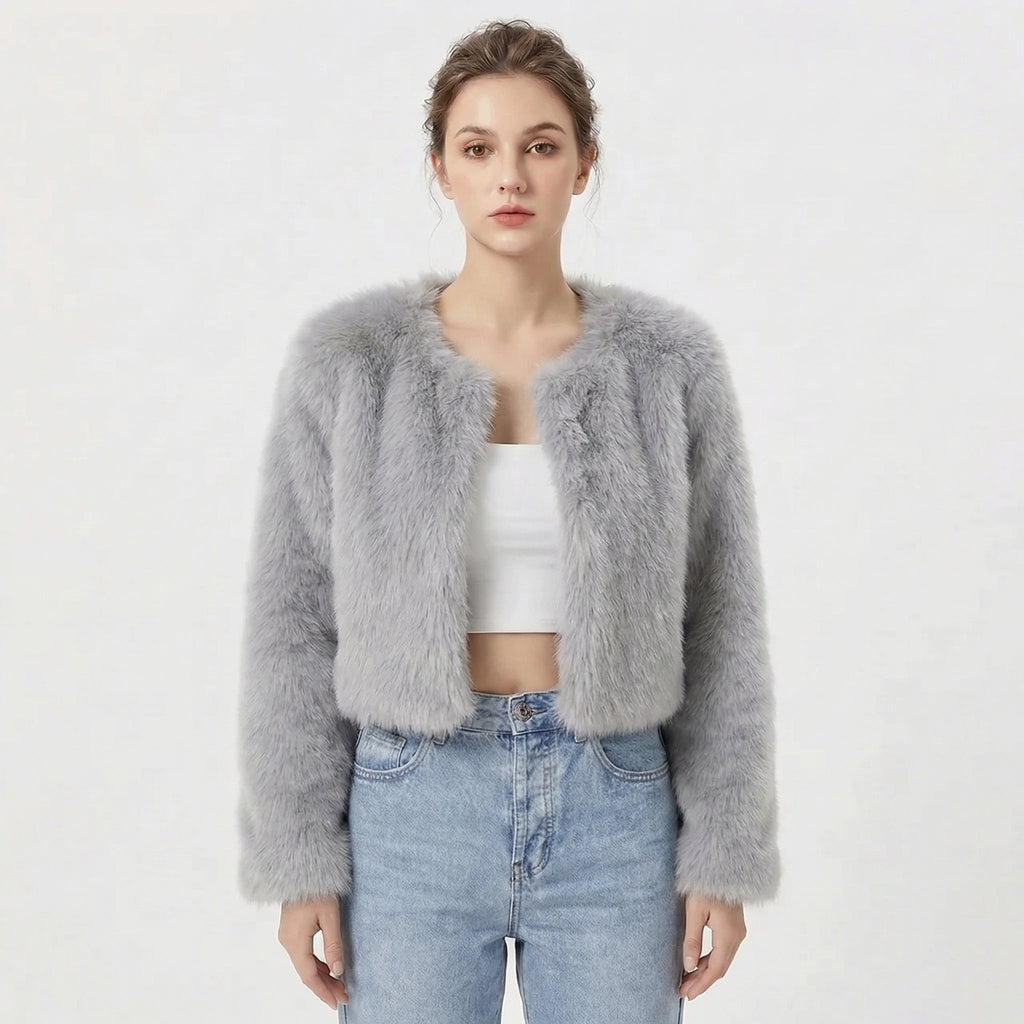 Amelia | Women's Cropped Jacket | Open Front · Eltrendio