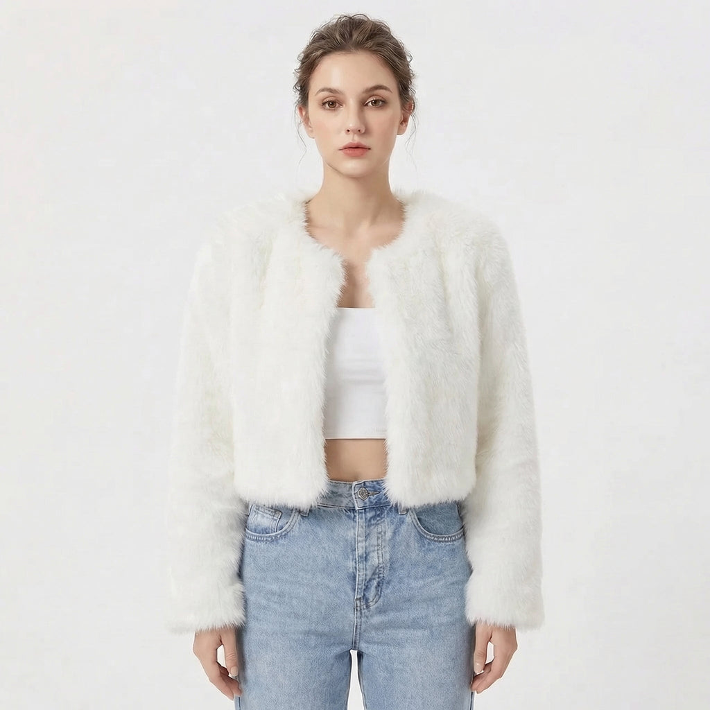 Amelia | Women's Cropped Jacket | Open Front · Eltrendio