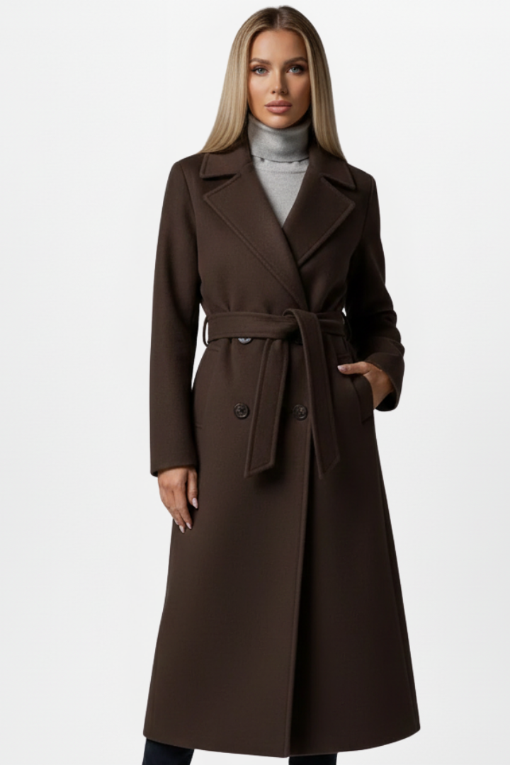 Amelia | Women's Double-Breasted Coat | Belted · Eltrendio